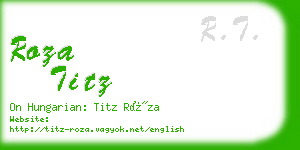 roza titz business card